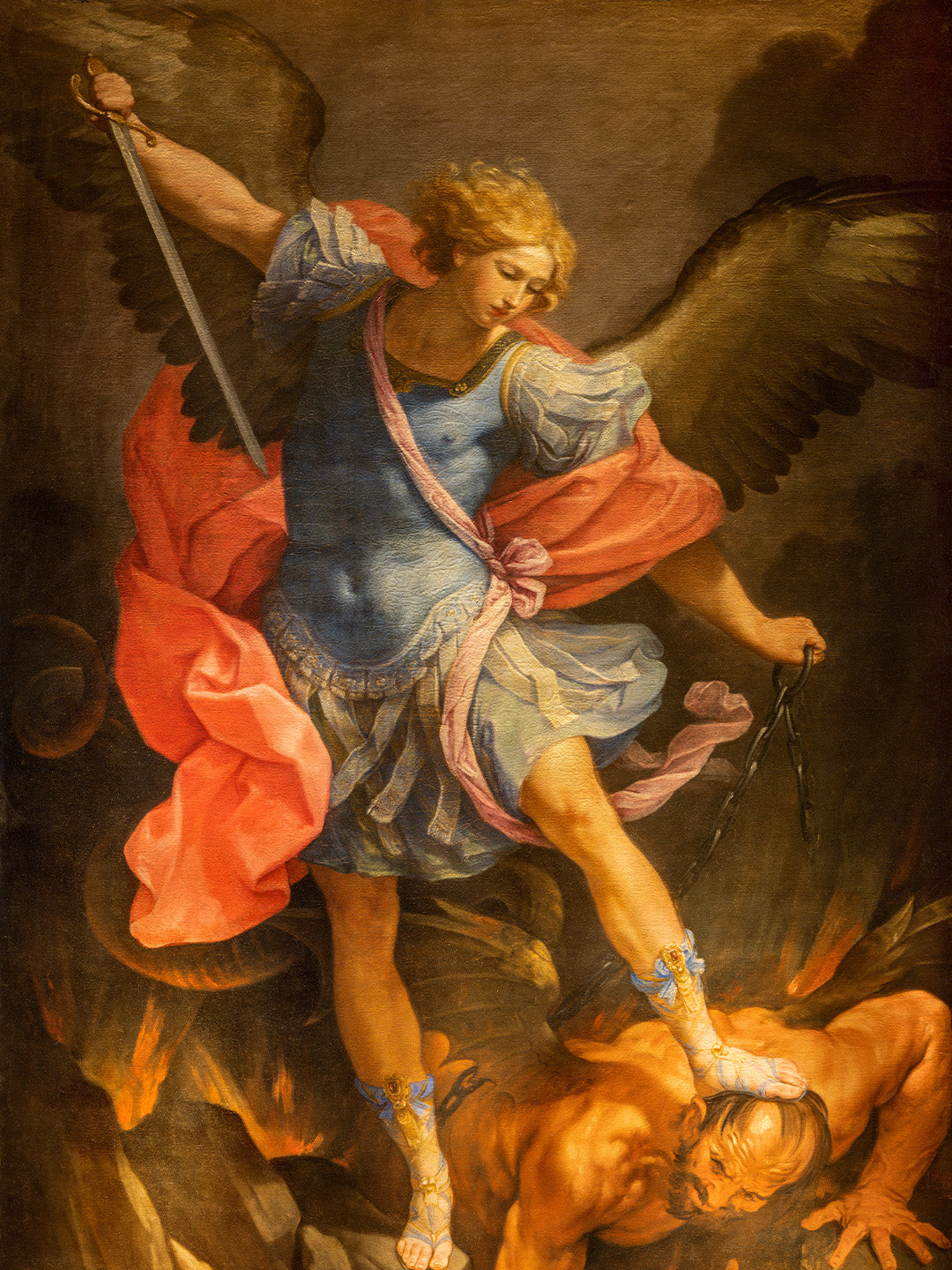 SAINT MICHAEL THE ARCHANGEL, SENDING SATAN TO HELL.